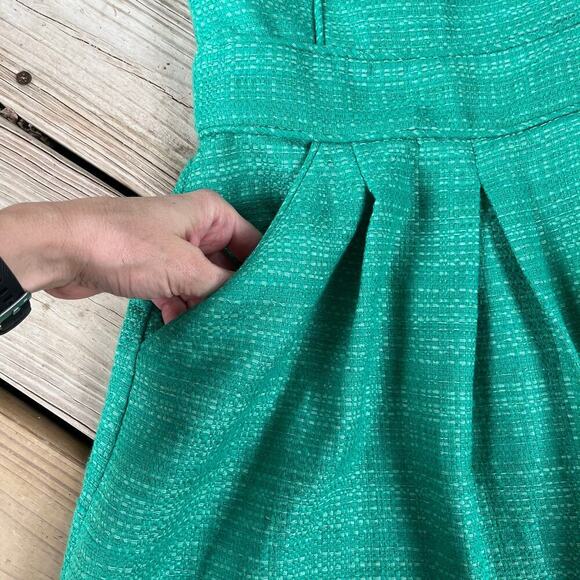 Banana Republic Green Tweed Strapless Mini Dress Size 2. NEW - Picture 7 of 13